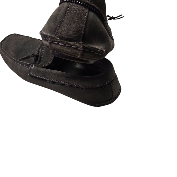 John Varvatos Gray Suede Slip-On Loafers main image 5